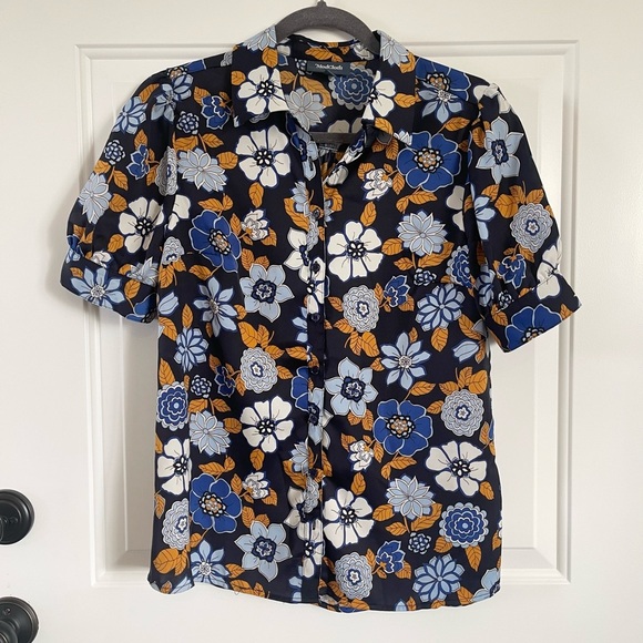 MODCLOTH | Undeniably Inspired Short Sleeve Blouse Small - Picture 3 of 6